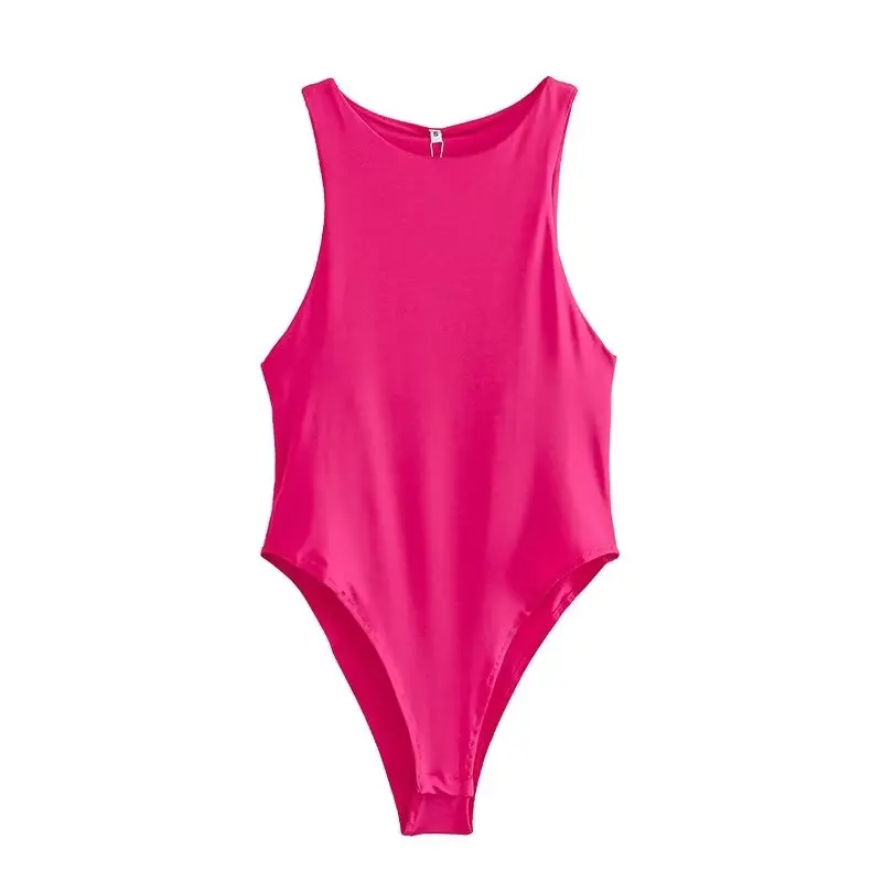 ملابس نسائية صيفية جديدة من UNIZER على الطراز الأوروبي والأمريكي متعددة الألوان بدون أكمام بقصة ضيقة ورقبة معلقة #2