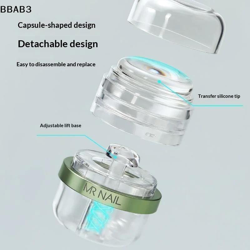 【B】Silicone Jelly Telescopic Capsule Nail Art Stamper Portable With Cap Nail Art Transfer Tool Telescopic Design