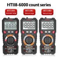 HT118A Digital Multimeter 6000 Counts True Rms NCV HZ Multimeters Transistor Tester Voltimetro Capacitance Meter battery tester