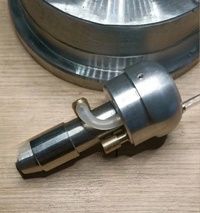 Pneumatic Push Knife, Metal Engraved Handle, Standard Replaceable Hand Control, Engraved Gold Handle