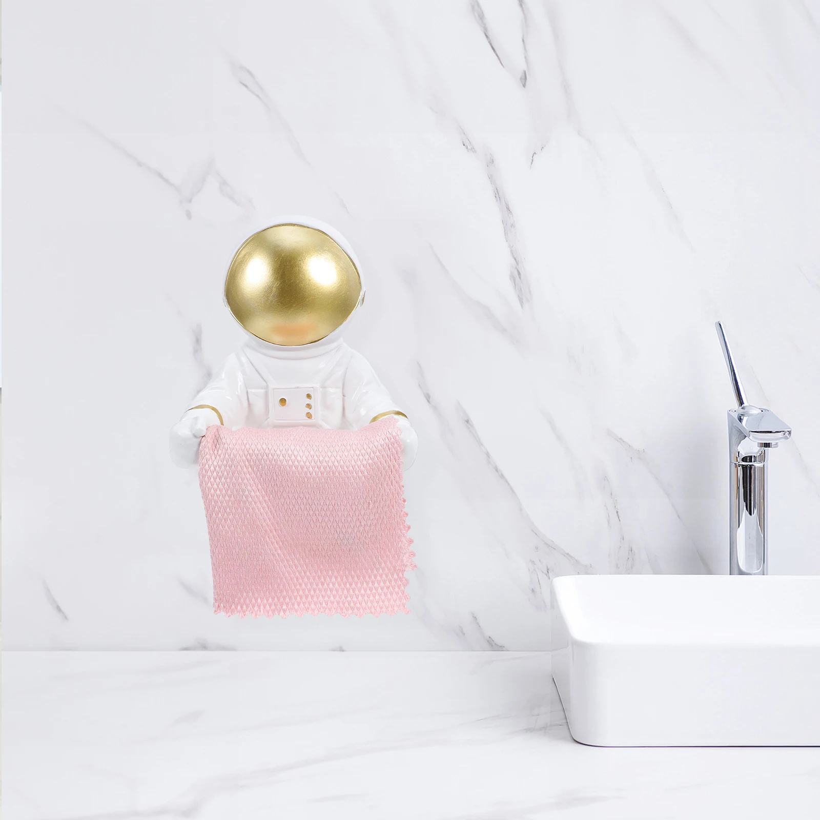 

1 pc Astronaut Tissue Holder Stand Durable Lightweight Paper Storage Rack Decorative Bathroom Accessory Home Hotel Apartment