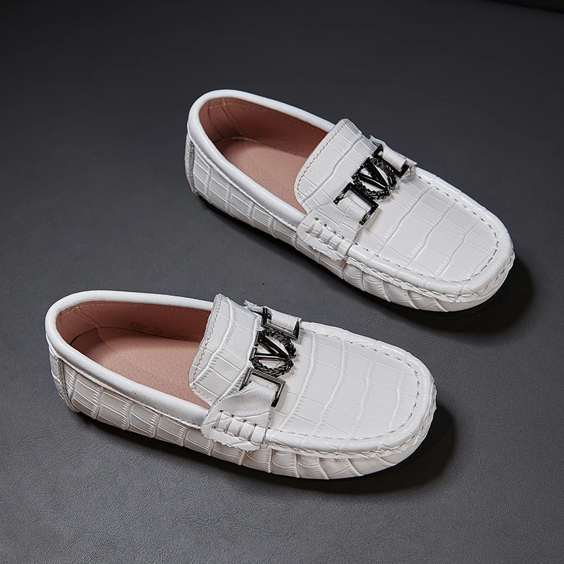 Children Shoes For Boys Loafers Sneakers Baby Soft Kids Shoes Leather Casual Toddler Girls Flats Slip-on Moccasin White Shoes