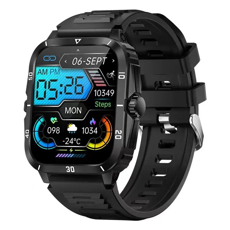 

Factory prices New KT71 Smart Watch 3ATM Waterproof Heart Rate Blood Pressure Health Outdoor Sports BT Call Smart Watch