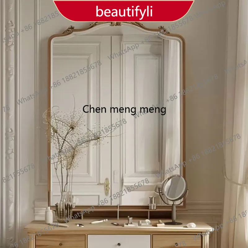 MM02 Customized mirror French retro makeup mirror high-end living room entrance wall-mounted decorative mirror