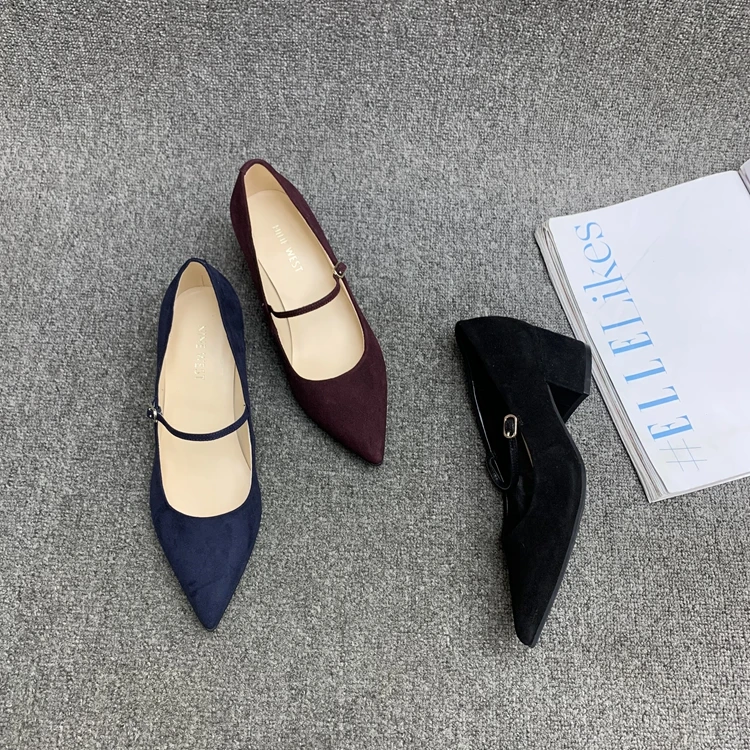 รองเท้าผู้หญิงแพลตฟอร์มรองเท้าสบายๆหญิงรองเท้าผ้าใบ Pointed Toe Modis SLIP-ON Flats All-Match Clogs 2024 รองเท้าส้นสูงลื่นสบาย