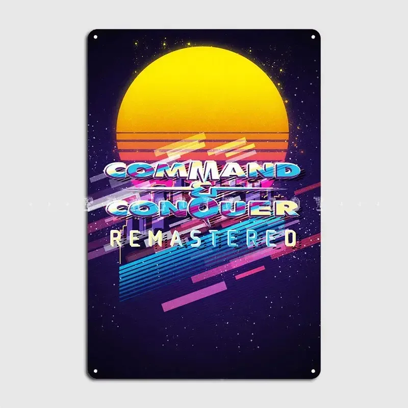 ملصق Command Conquer Remated لوحة معدنية لوحة ديكور تصميم نادي بار نادي حفلة تين تسجيل الملصقات