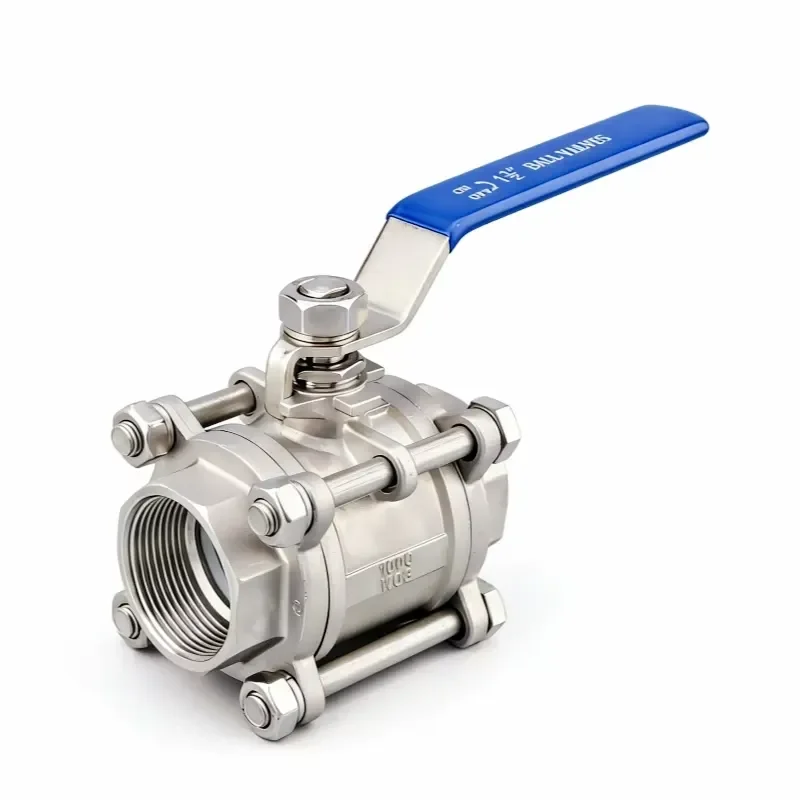 SS304 SS316 Threaded Ball Valve Manual Pneumatic Industrial Control Corrosion Resistant for Water Treatment Chemical Gases