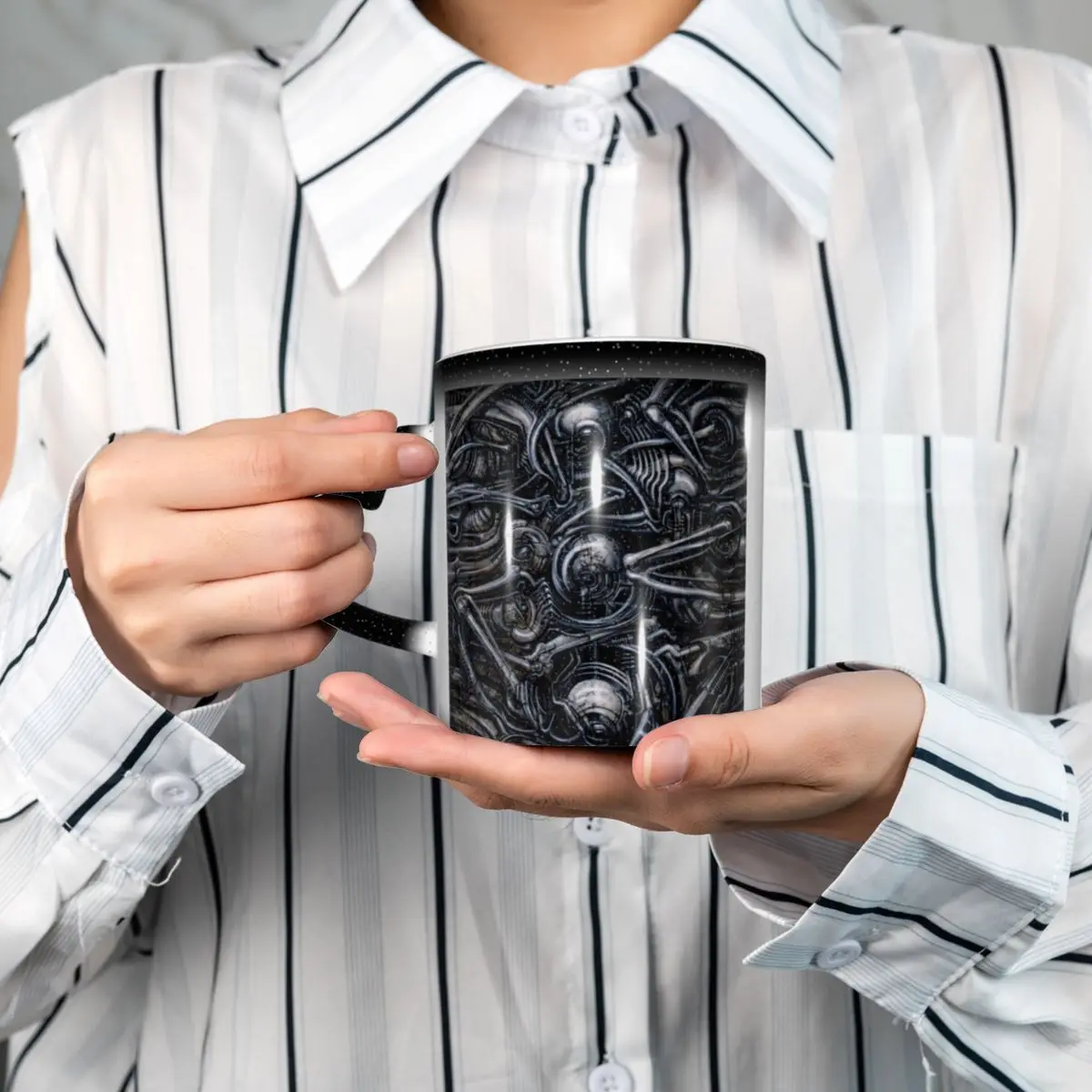New York City Vi Torso H R Giger Mug Funny Ceramic Coffee Cups Tea Mugs Milk Cup Drinkware Gift for Woman Man