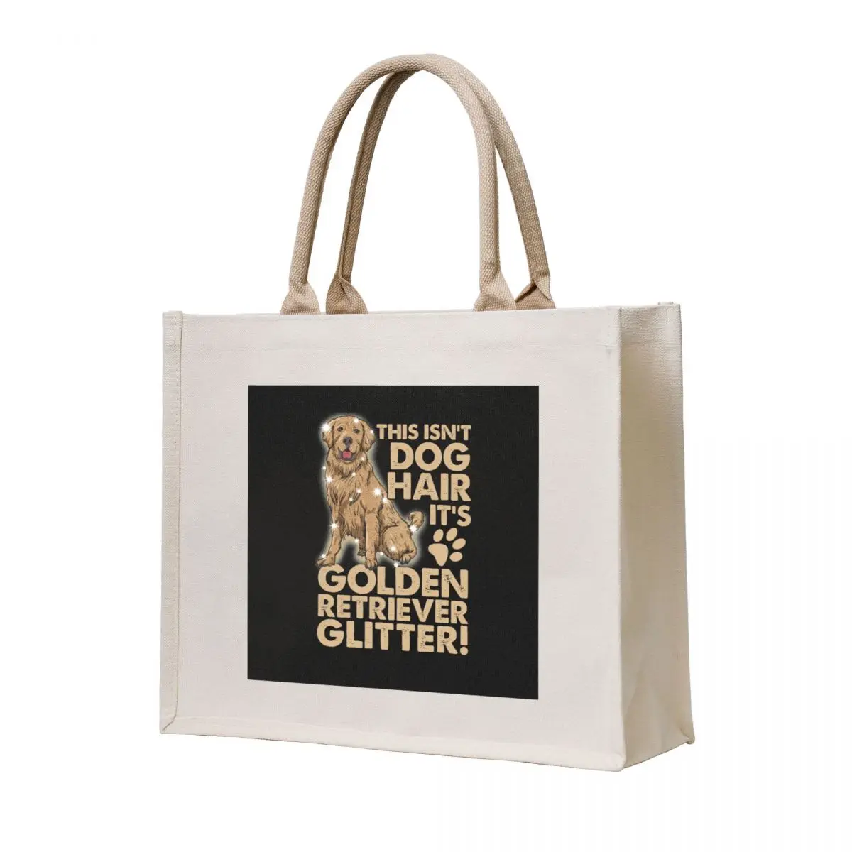 

Golden Retriever Dog Glitter Tote Bag shopper bag women shopping trolley bag canvas tote