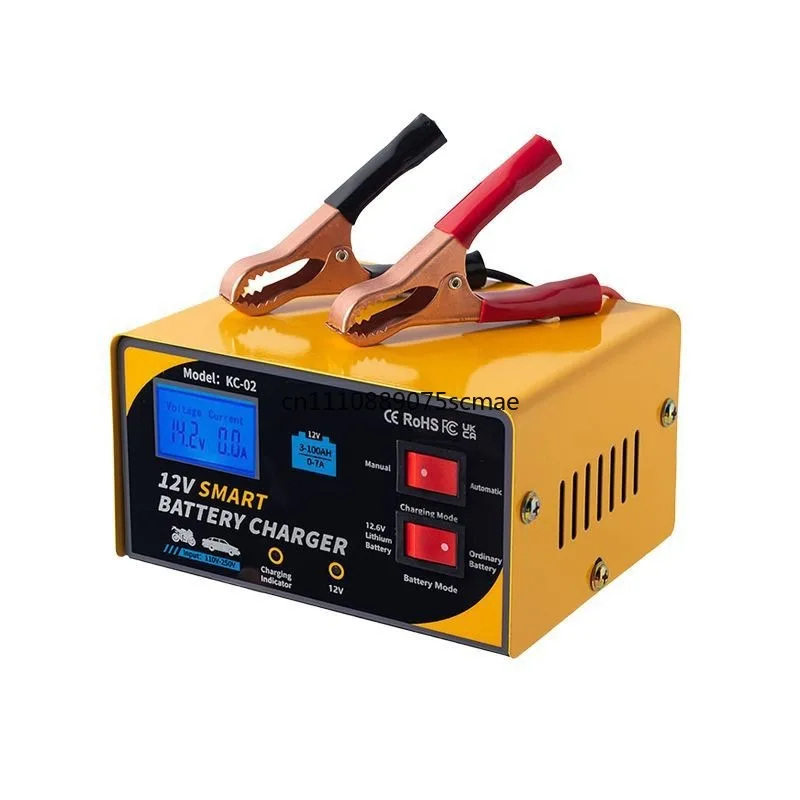 12V24V smart battery charger start-stop battery charger car motorcycle lithium battery