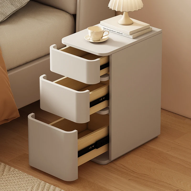 

Organizer White Bedside Table Designer Drawer Salon Bookshelf Bedside Table Cool Minimalist Mesitas De Noche Furniture