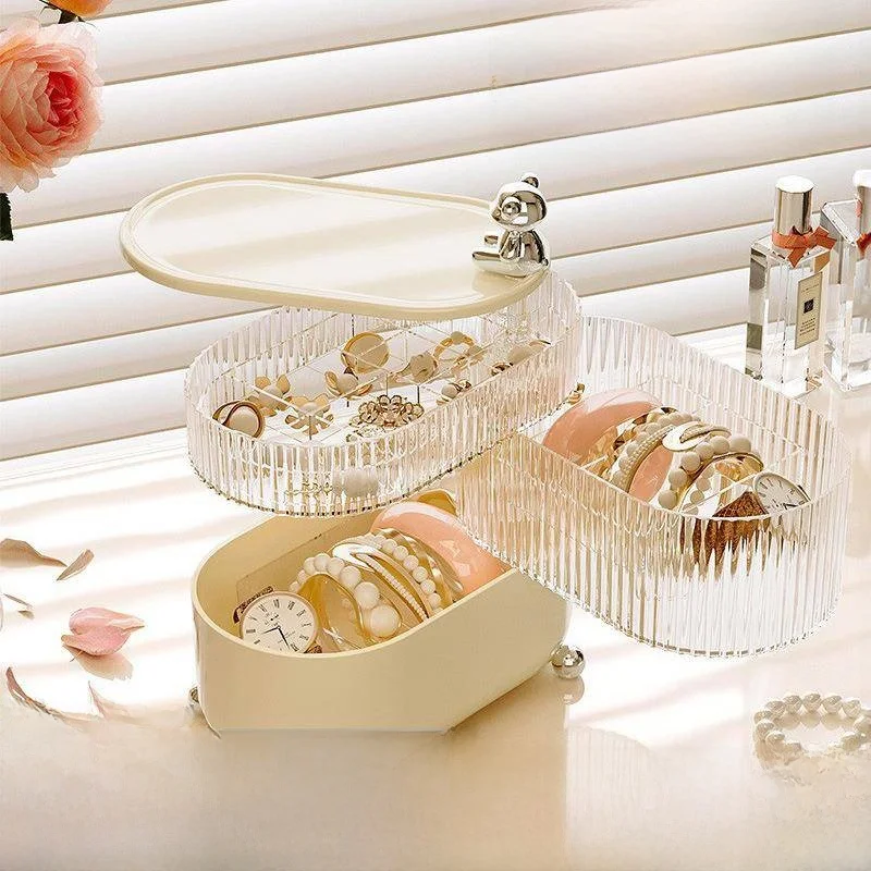 

Luxury Transparent Plastic Cosmetic Storage Box Lipstick Organizer Desktop Dustproof Divided Compartment Makeup Holder