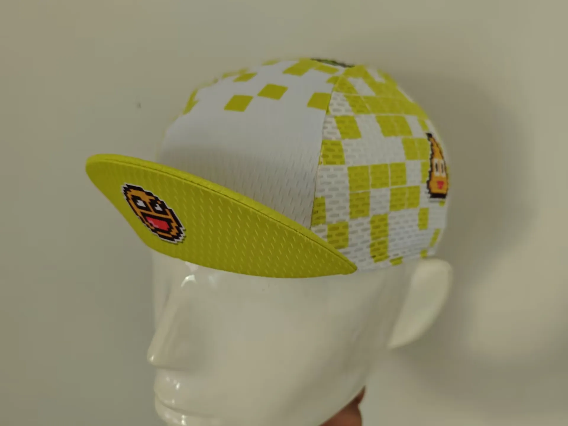 Pixel Mania Emoji 8 Bit Cycling Cap Classics Road Bicycle Hat Mercier Bike Headwear Breathable Men and Women Gorra Ciclismo