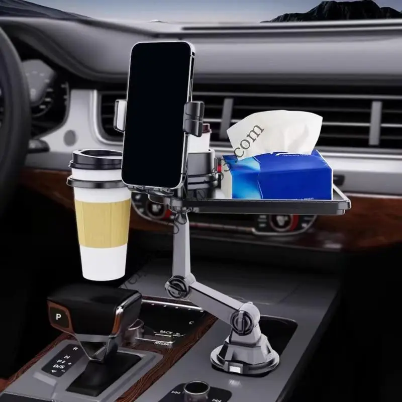 2 in 1 자동차 컵 홀더 전화 스탠드 홀더 확장 가능한베이스 360도 회전 목 h05a