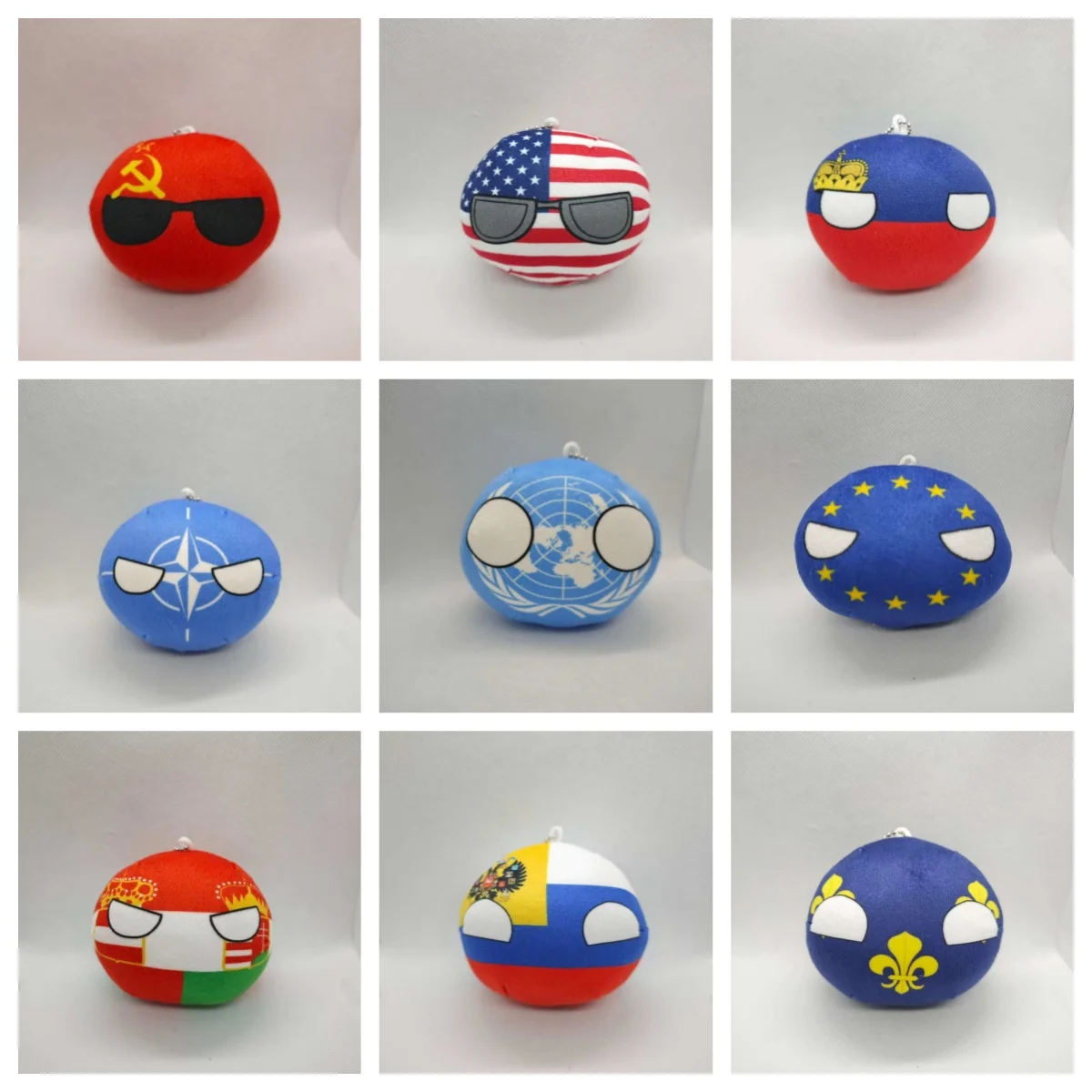9cm Polandball Plüschpuppe UK Deutschland Liechtenstein Norwegen Spanien Weißrussland Vatikanstadt Italien Countryball Anhänger Spielzeug Geschenk