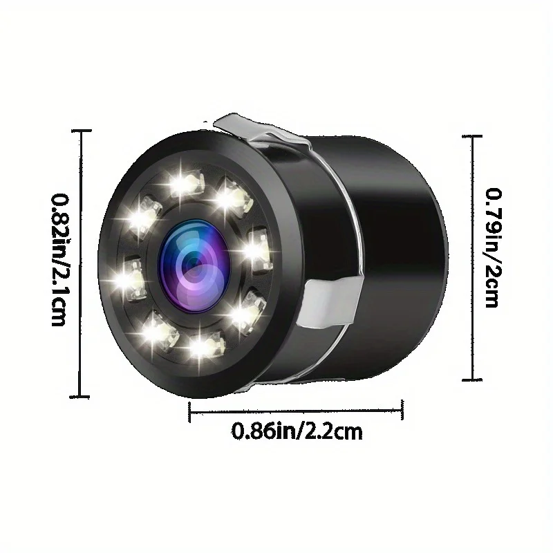 Car Reversing Camera with 8 LED Lights, Offers Clear Night Vision, Is Easy to Install, Takes Up Little Space