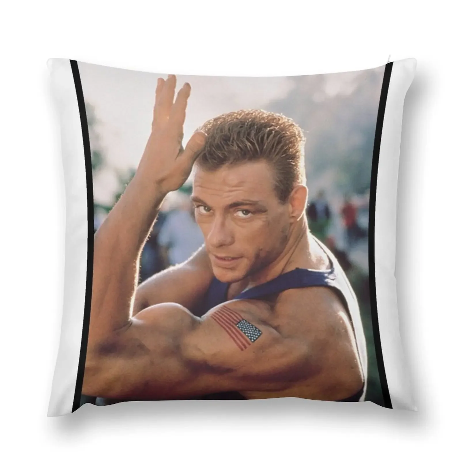 Jean Claude Van Damme Muscle Throw Pillow Pillow Case Pillow Case Christmas