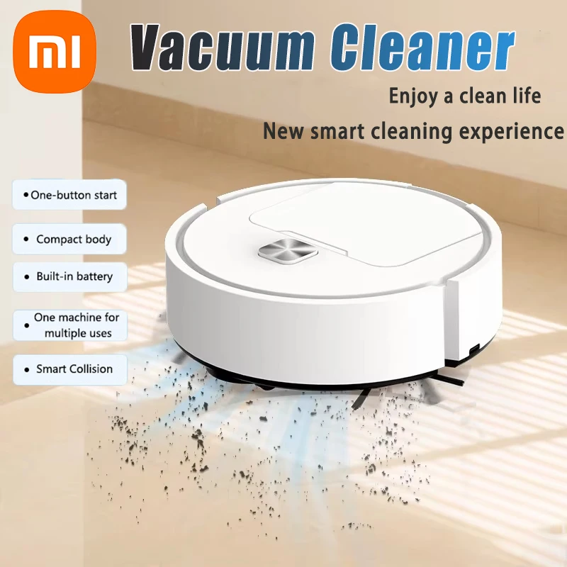 مكنسة كهربائية صغيرة ذكية 3 في 1 من Xiaomi مع وظائف كنس وتطهير الشفط والأجهزة الصغيرة للاستخدام المنزلي