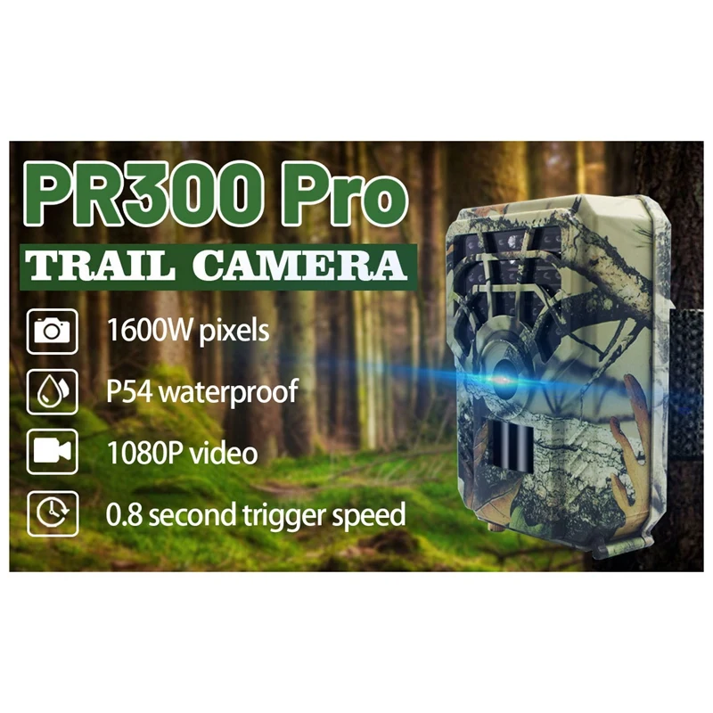 Wildlife Camera 16MP 1080P Trail Camera Hunting Trail Cameras For Outdoor Wildlife Animal Scouting Security Surveillance