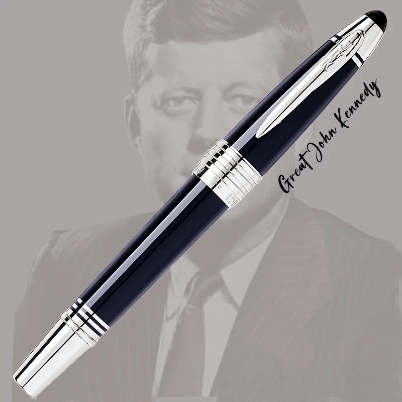 AMM Top Quality John F. Kennedy Monte Rollerball Pen Limited Edition Writing Smooth MB Ink Pens With JFK Carving Serial Number