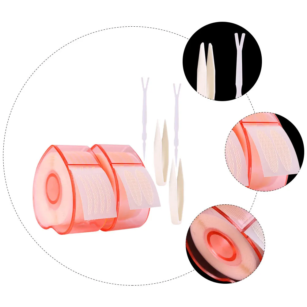 2 rollos de cinta adhesiva para tapa de ojos para mujer, adhesivo de elevación de párpado doble, impermeable, reutilizable, cómodo, seguro para la piel, paquete listo para regalo