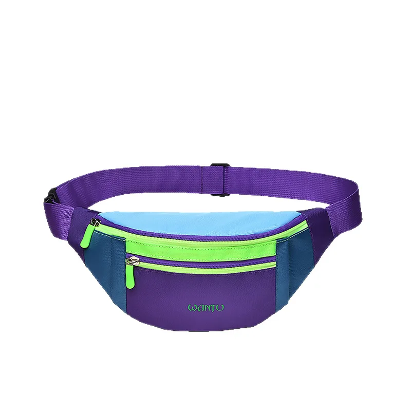 Bolsa Transversal Color Block da Última Moda, Design Casual Esportivo com Múltiplos Bolsos, Espaçosa e Minimalista