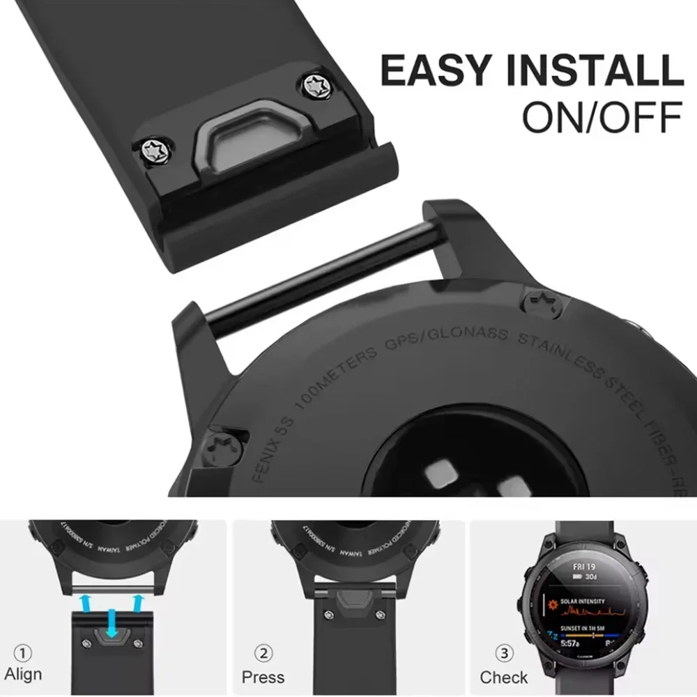 22mm 26mm Sport-Silikonarmband für Garmin Enduro/Epix Tactix 8 Instinct 3 Forerunner 970/Fenix 7X/7 8 PRO 8x QuickFit Uhrenarmband – Detail 28