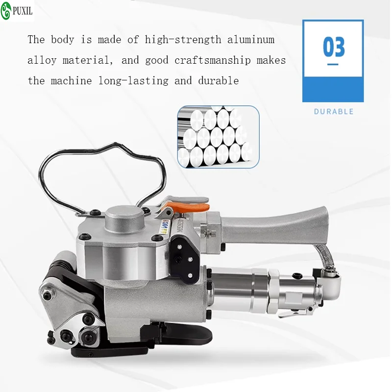 Baler Portable Pneumatic PET Strapping Wrapping Machine Banding Tool Packing Machine 13-19mm 19-25mm PP Plastic Strap