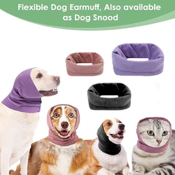 Dog Grooming Earmuff Warm Headband Ear Cover Neck Hat Noise Cancel Scarf Collar Soundproof Anxiety Pet Bath Quiet Dry HeadSleeve
