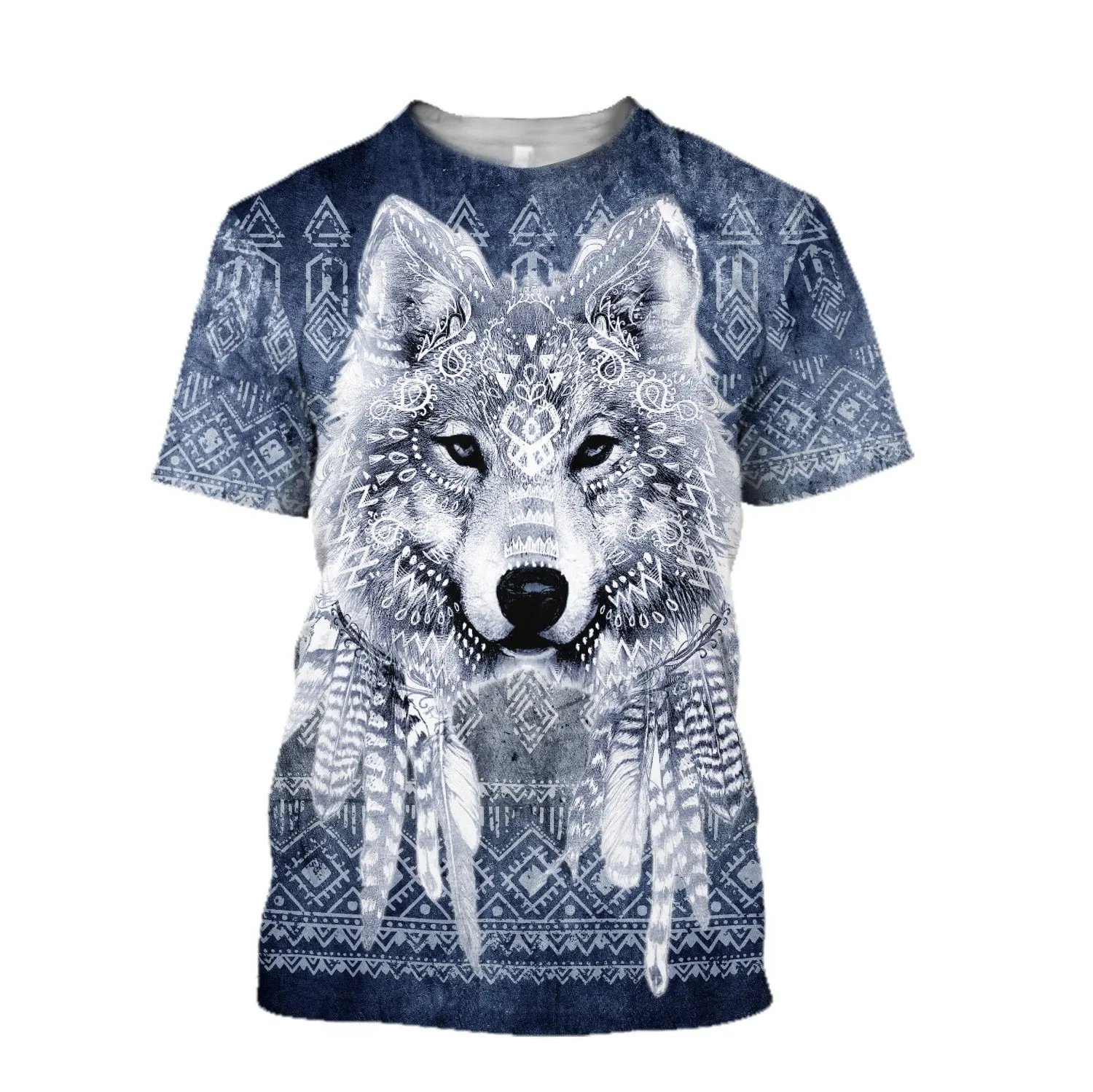 

3D Wolf Print Men's T-Shirt Painting Fashion Shirt Unisex T-shirt Rage Top