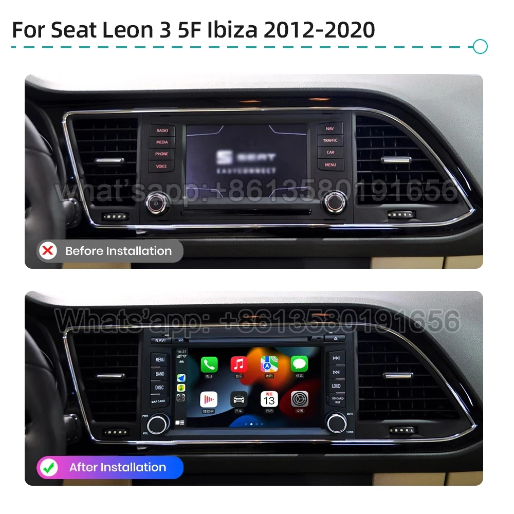 12+256GB Car Player Radio GPS Carplay Android Auto Style for Seat Leon 3 5F Ibiza 2012 2013 2014 2015 2016 2017 2018 2019 2020