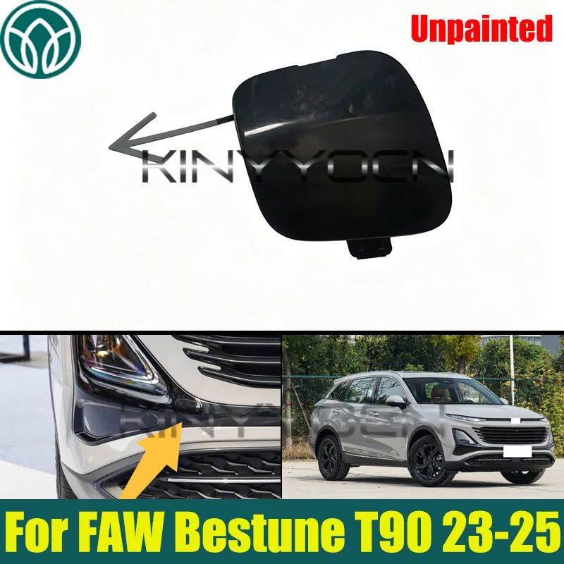 Unpainted Front Bumper Tow Hook Cover Cap For FAW Bestune T90 2023 2024 2025