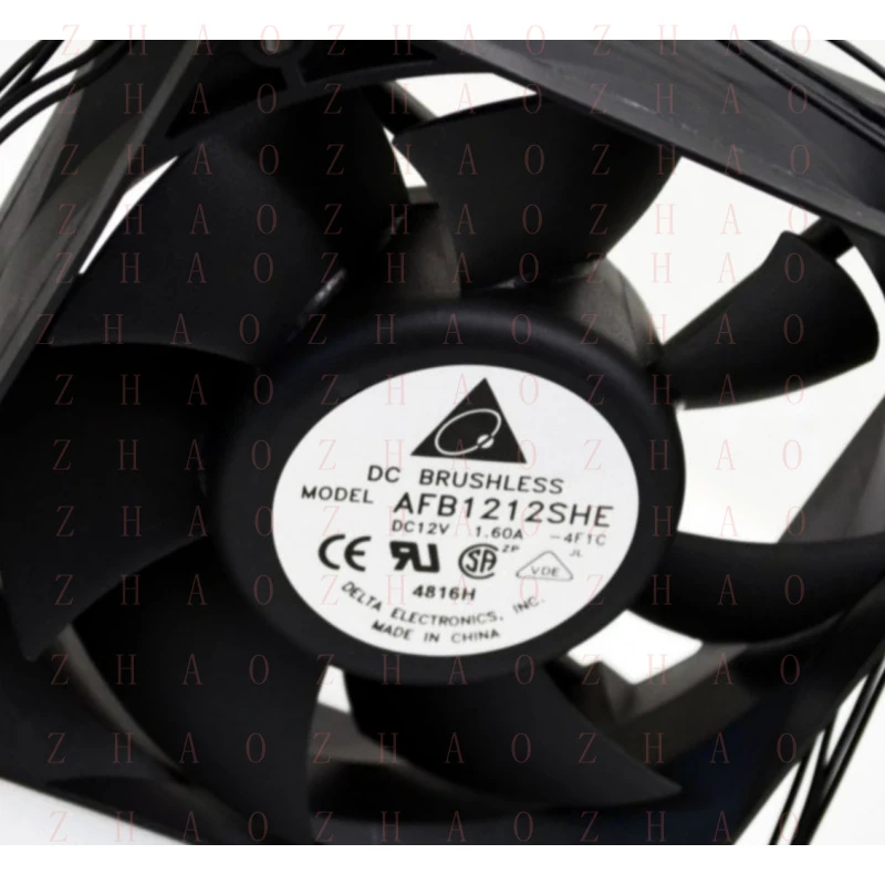 L+ for  Delta AFB1212SHE 4-Pin PWM Server Case Water Cooling Fan 151CFM 120mmx38mm