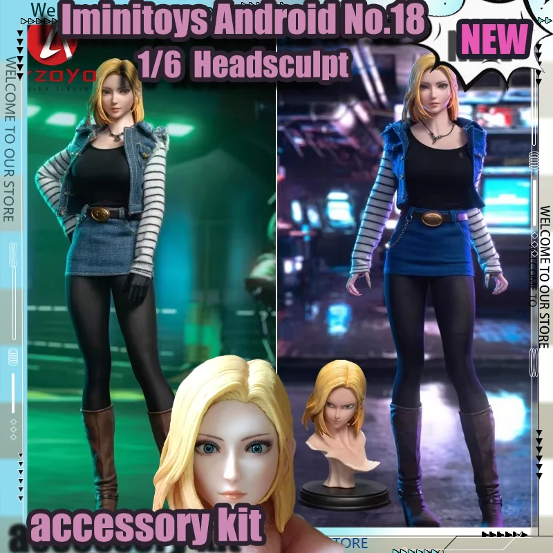 

В наличии: Iminitoys M024 1/6 Android No.18, набор аксессуаров с двумя сменными головами и костюмом, модель, совместимая с фигуркой солдата 12 TBL S22A.