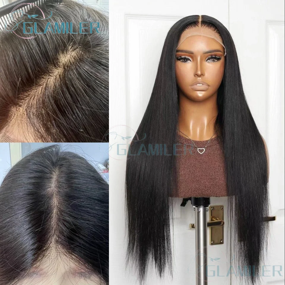 

Glueless Straight Lace Front Human Hair Wig 5×5 Silk Base Closure Wig 13x4 13x6 Pre Plucked Hairline Pre Cut Human Hair Wigs