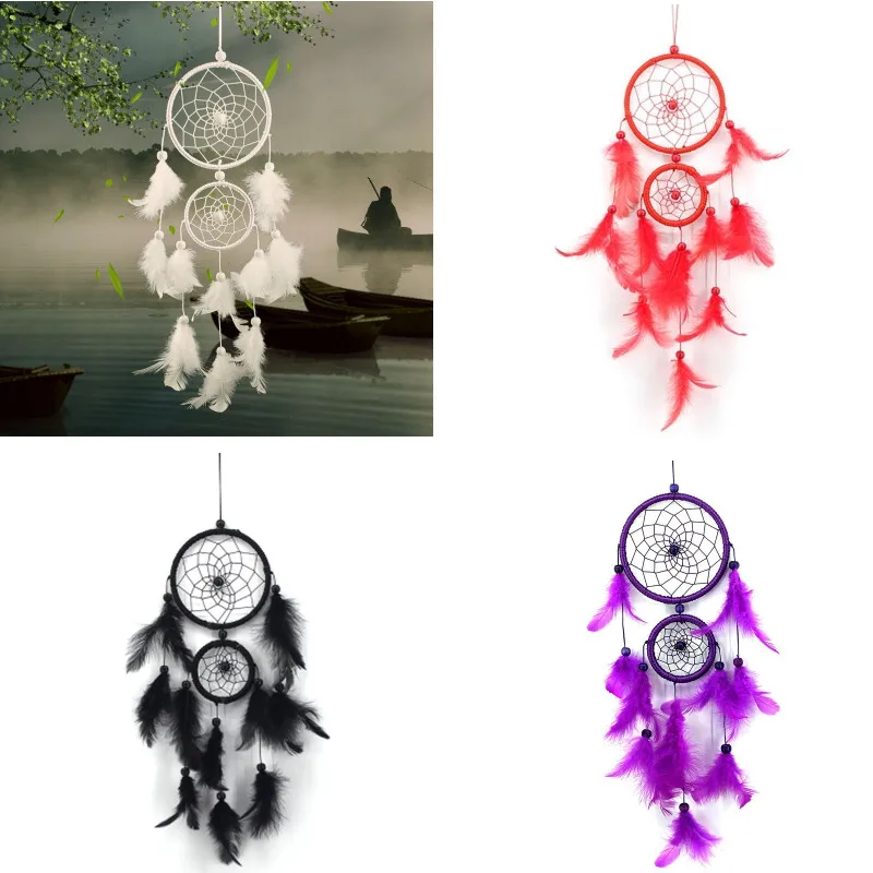 Atrapasueños colgante para decoración del hogar, atrapasueños en 6 colores, campanillas de viento, artesanía de regalo, adorno para coche y dormitorio, novedad de 2022, 1 unidad