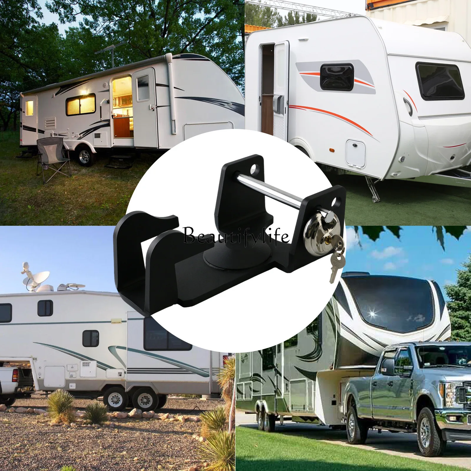 Cross-border direct sales, gooseneck trailer padlock for TL-50 heavy duty trailer with combination lock and RV gooseneck lock