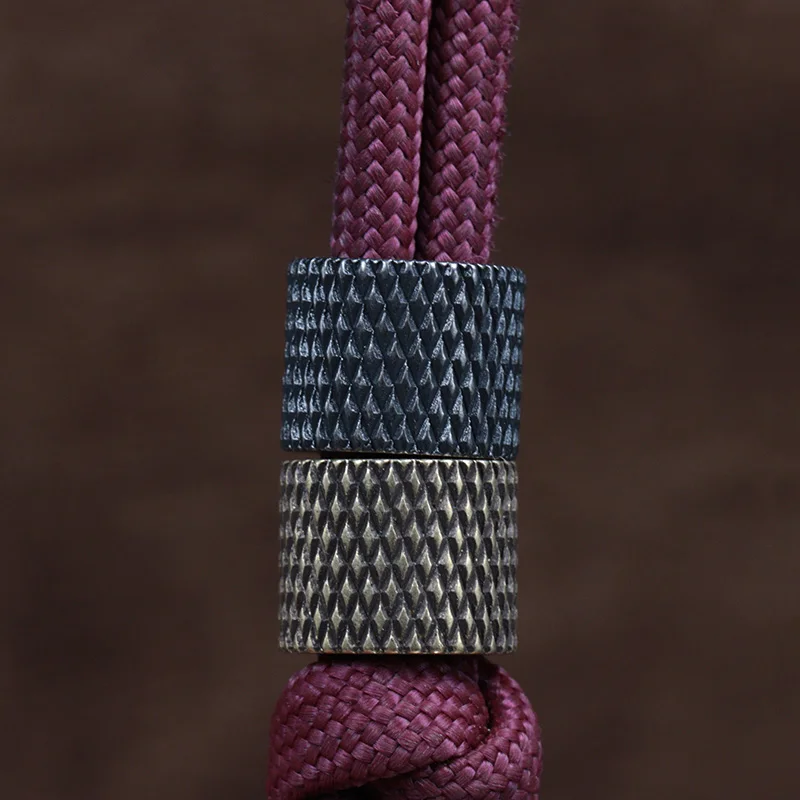 خرزات سكين نحاسية مزركشة، أساور منسوجة يدوياً، إكسسوارات تعليق خارجية - 5