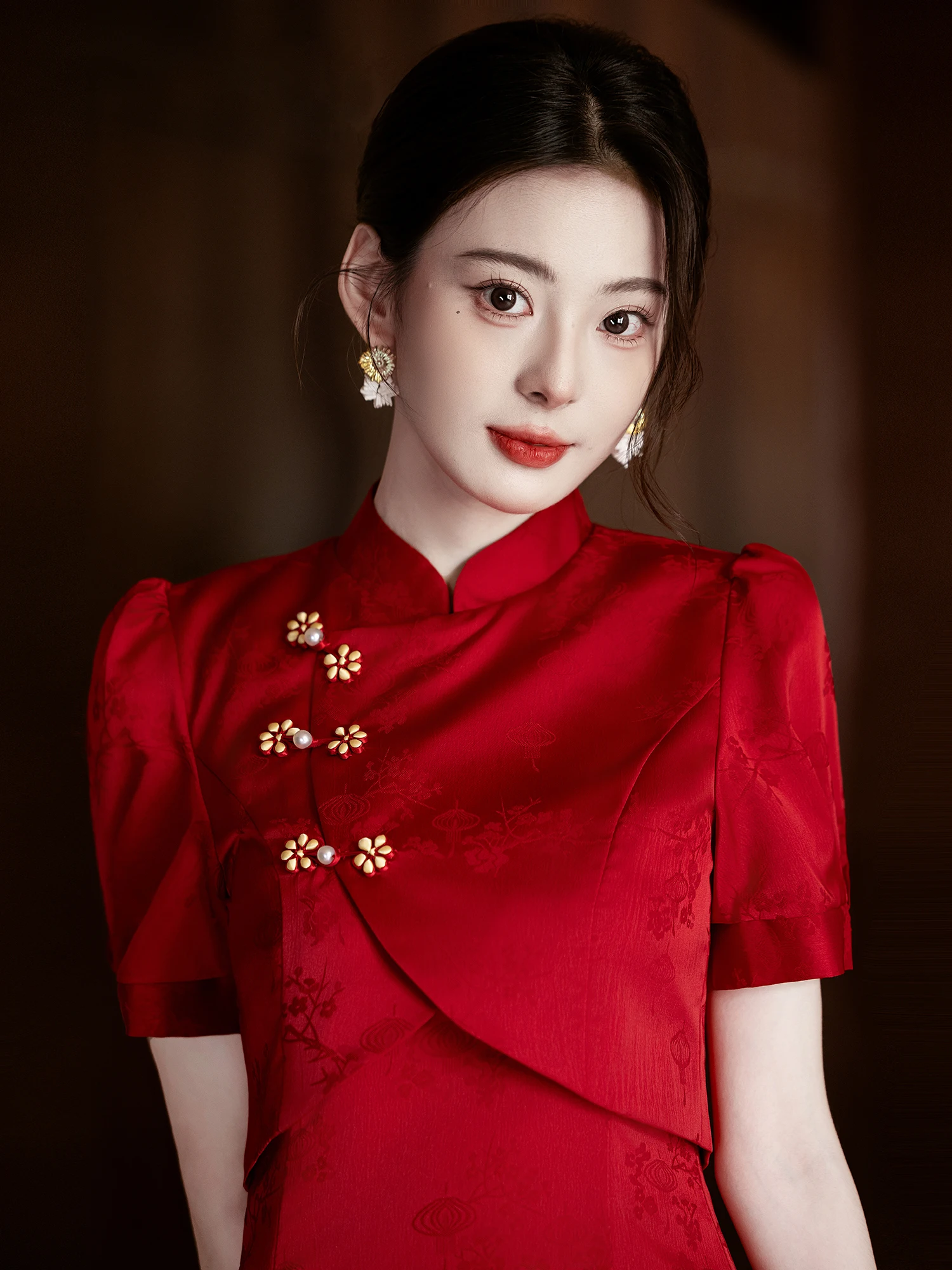 

Ele Red Wedding Dr Two-Piece Set Su Jinxiu Engaging Ceremony Robe New Chinese Sle Bride Wedding Drinking C...