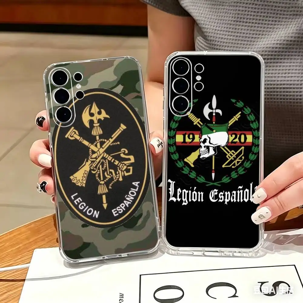 LOGO Spanish Legion   Phone Case For Samsung S25,S24,S21,S22,S21,S20,S10,S9Ultra,Plus,Fe,Lite Transparent Cover
