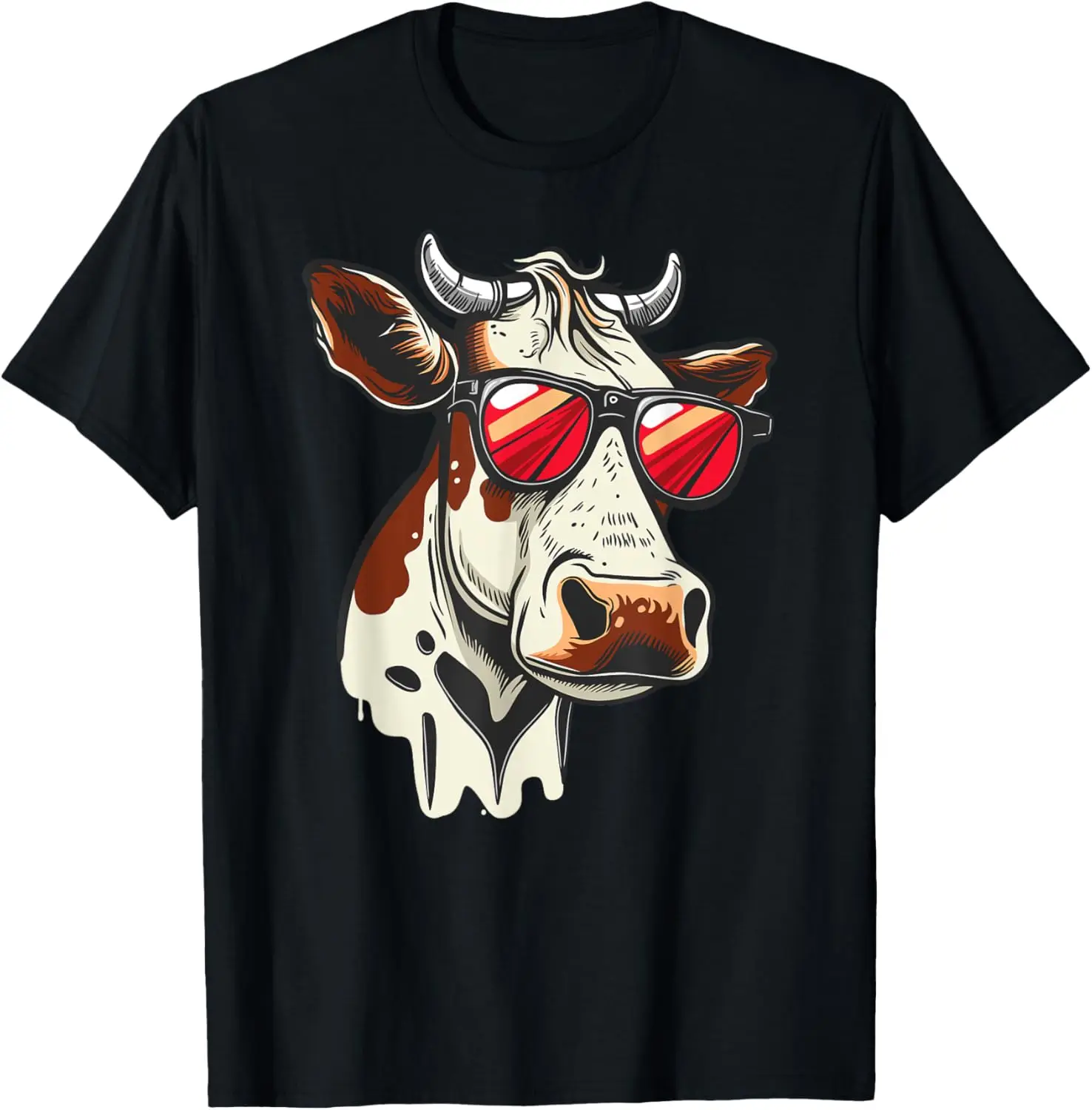 

New t-shirt - funny cow Sunglass for lover cowboy Farmer cows moo animals T-Shirt