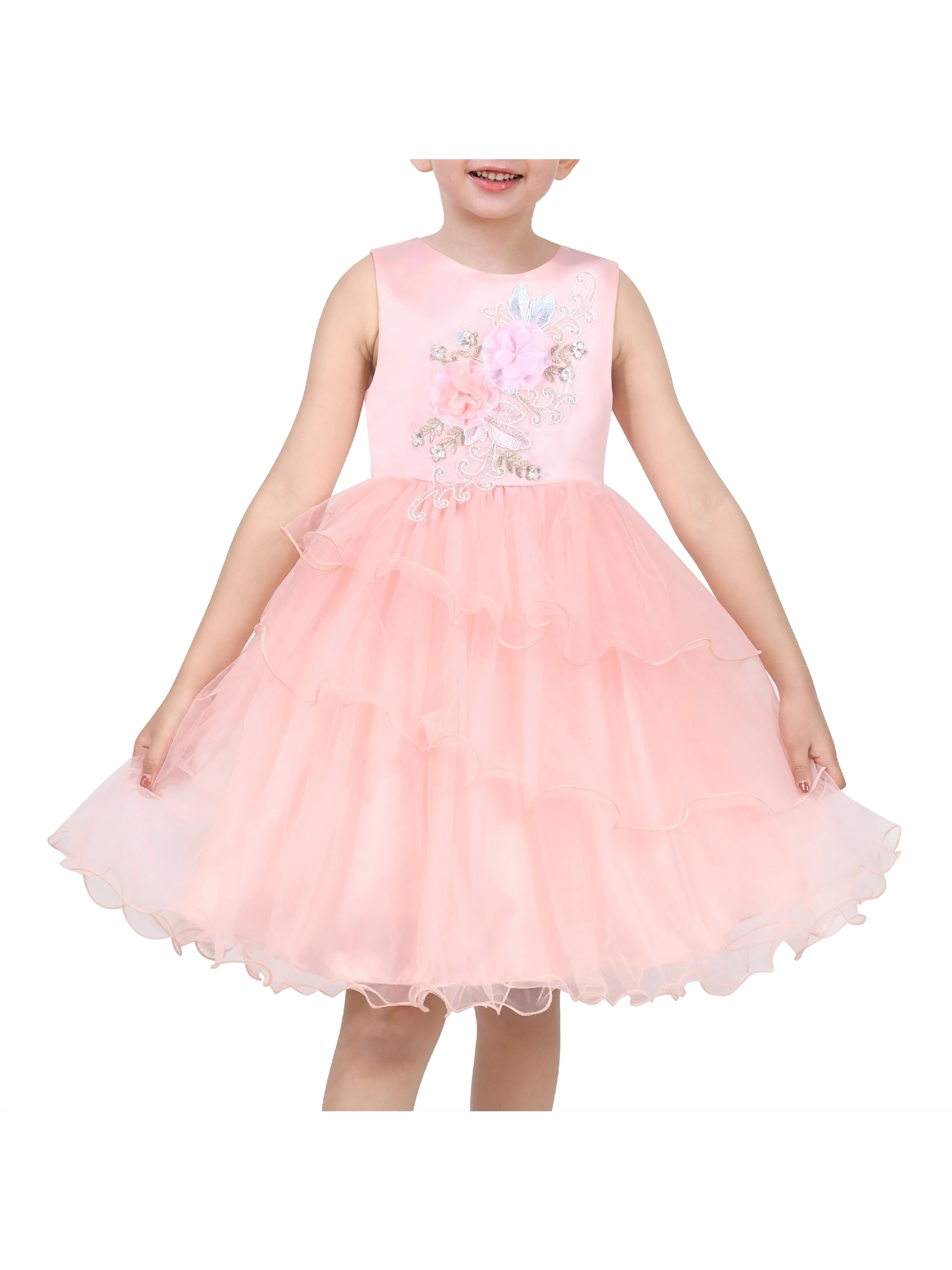 

Flower Girls Dress White Wedding Pageant Bridesmaid Gown