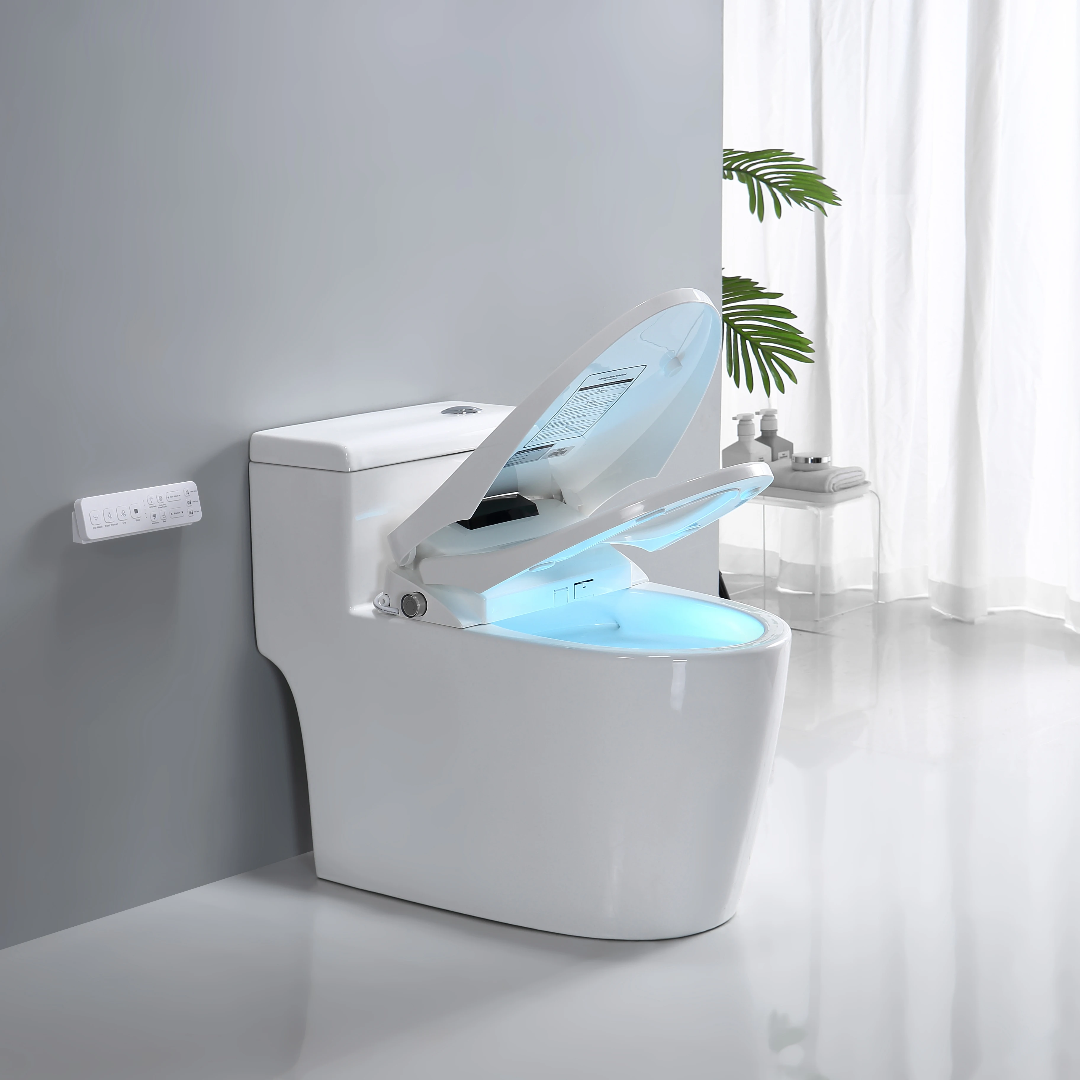 FOHEEL Auto Open Smart Toilets With Heated Bidet Seat Soft Close Toilet Seat