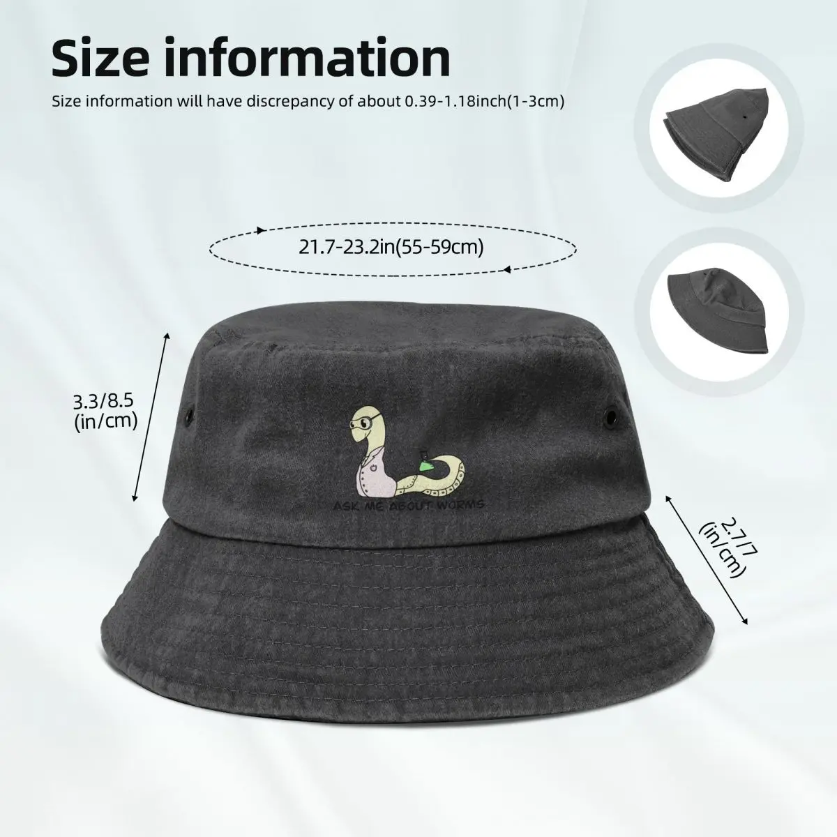 Chiedi informazioni sui vermi C. Cappello da pescatore Elegans cappello da spiaggia di marca di lusso borsa da donna da uomo