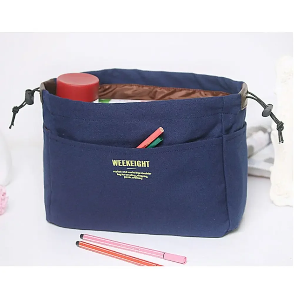 Women Drawstring Cosmetic Bag Travel Storage Makeup Bag Organizer Female Make Up Pouch Portable Waterproof Toiletry Beauty Case