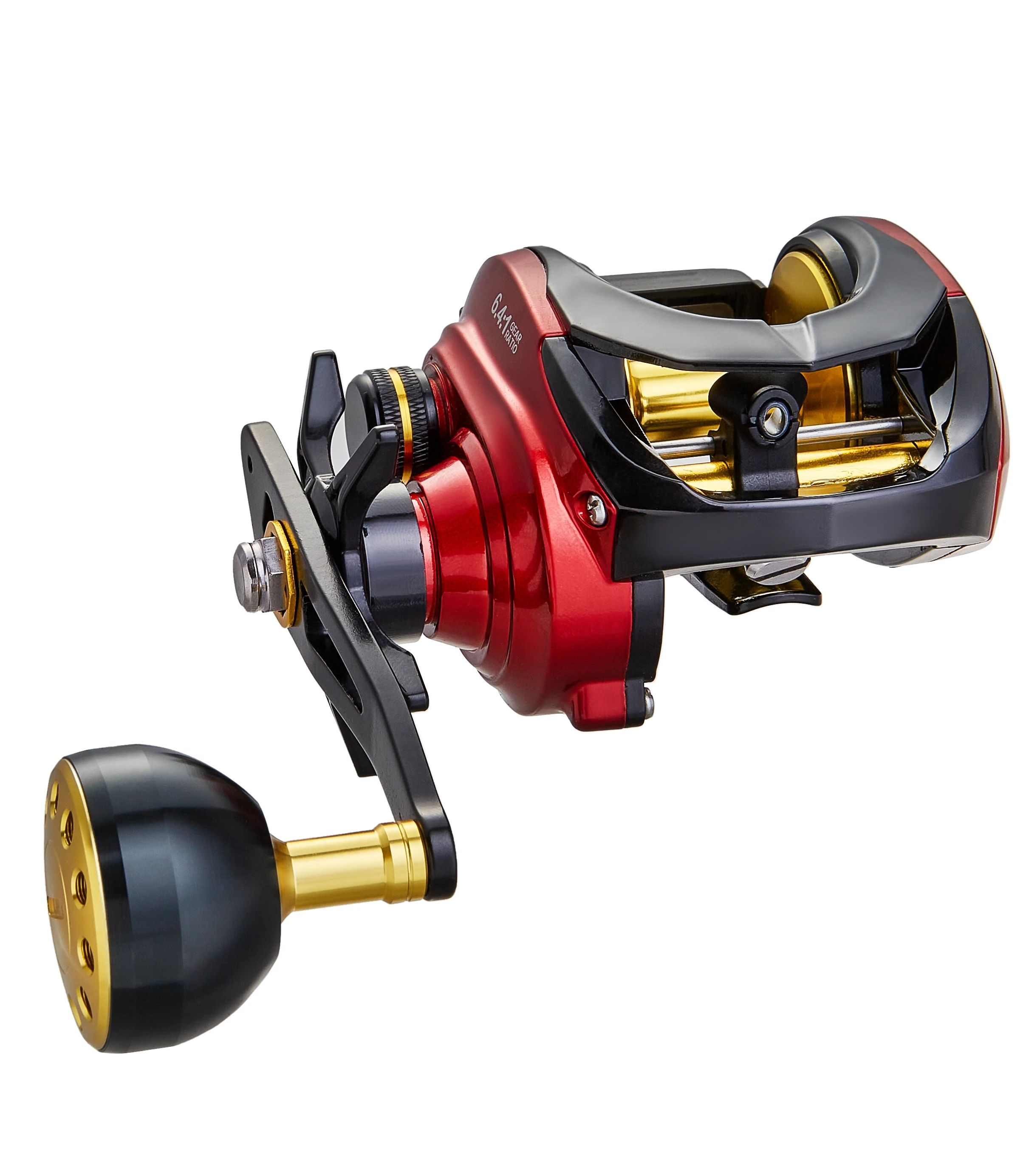 

Baitcasting Reel CNC Machined Aluminum Spool, Handle Carbon Body 33lb/15KG Drag Single Power Handle Freshwater Saltwater