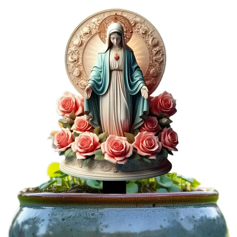 New Garden Decor Virgin Mary Catholic Mother Mary Stake Blessed Virgin Mary Garden Statue Blessed Mother Outdoor Statues Deco