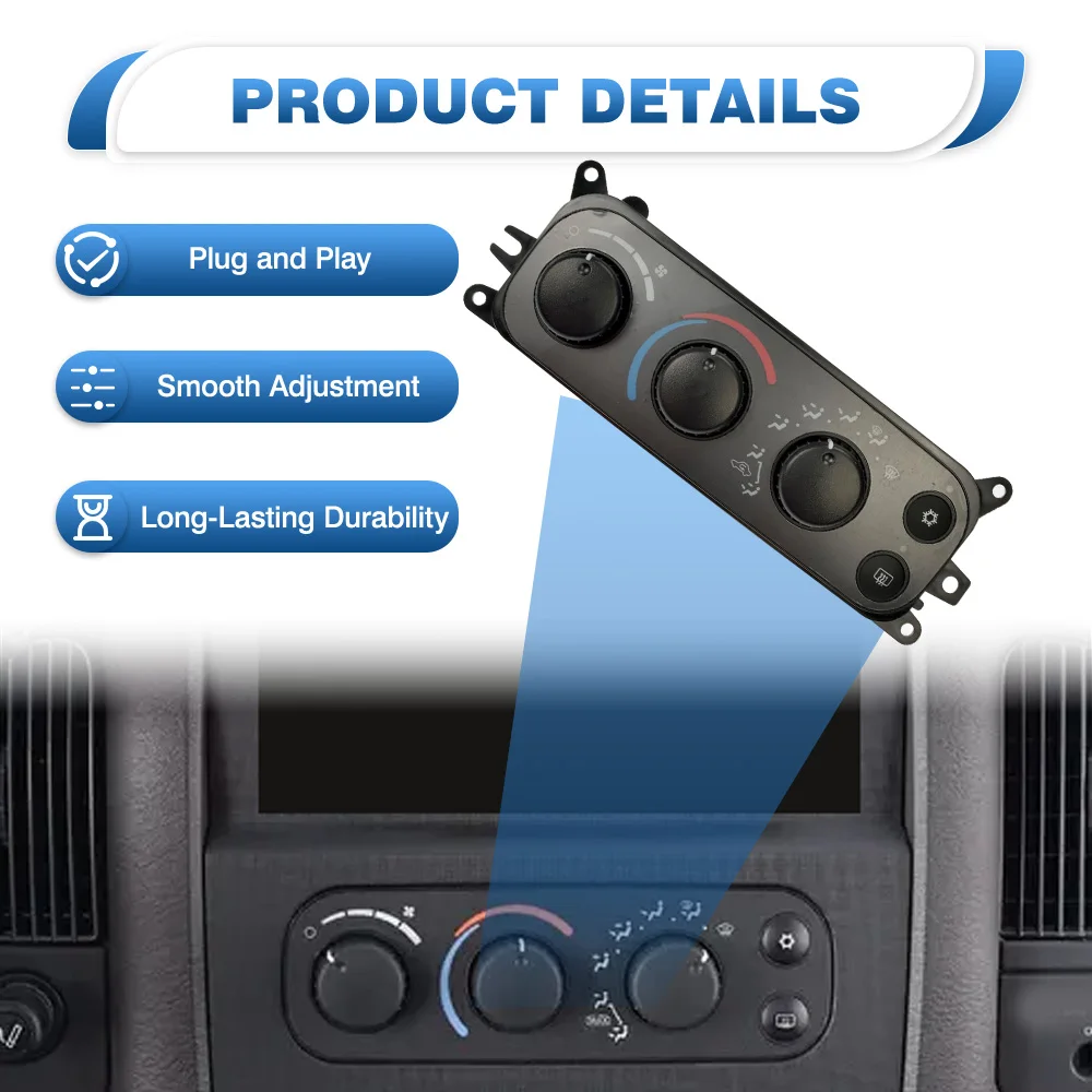 

Car A/C Air Conditioner Heater Climate Control Module 599-212, 55055905AA For Dodge Ram 1500 2002 2003 2004 2005