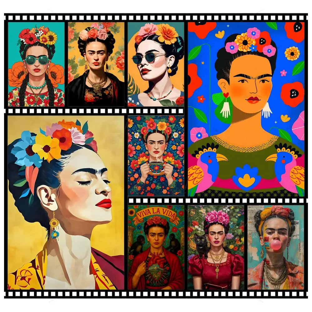 Modern Art F-Frida Kahlo Poster Wall Art Poster HD Waterproof PP Print Bedroom Living Room Office Decor Gift