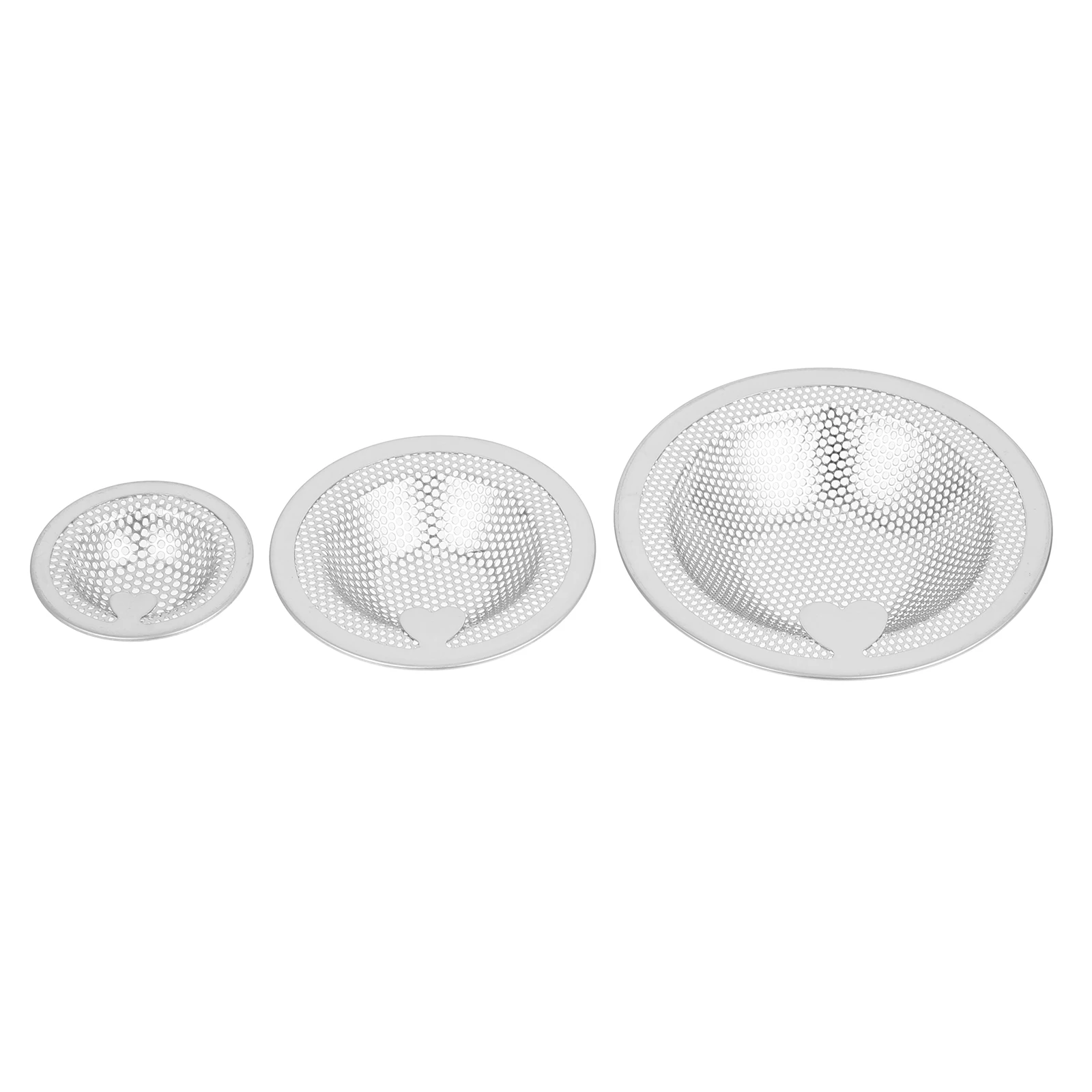 3 قطعة مصفاة الفلتر حوض المطبخ الفولاذ المقاوم للصدأ غطاء للصرف للحمام المنزلي تصميم ثقب رفيع يمنع انسداد